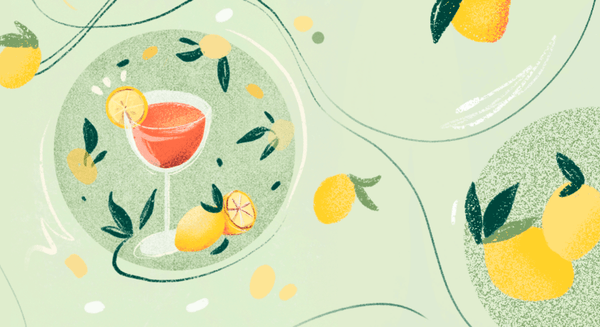 Sklenice s drinkem Mimosa