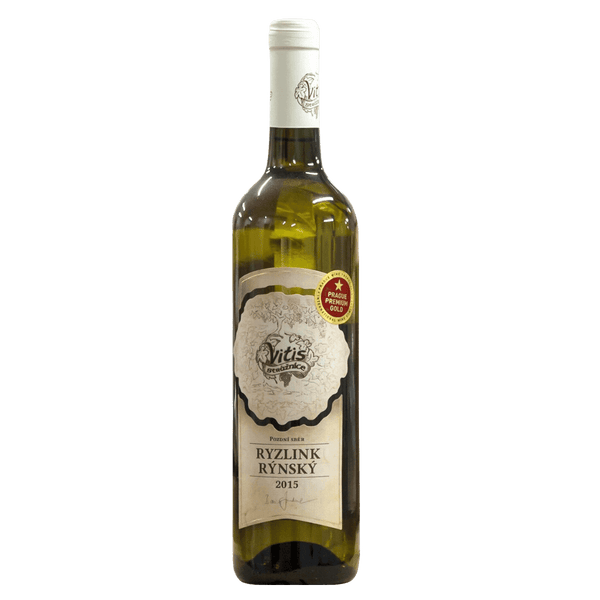 VITIS STRÁŽNICE Ryzlink rýnský, pozdní sběr, polosuché (2015) Vitis Strážnice Vínoodbodláků.cz
