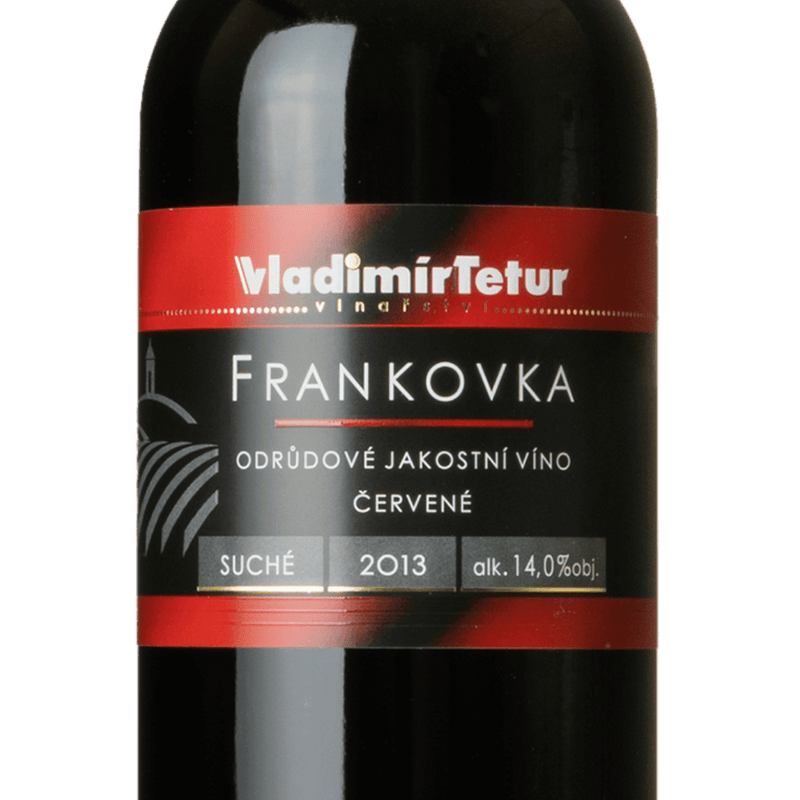 VLADIMÍR TETUR Frankovka jakostní, suché Vladimír Tetur Vínoodbodláků.cz