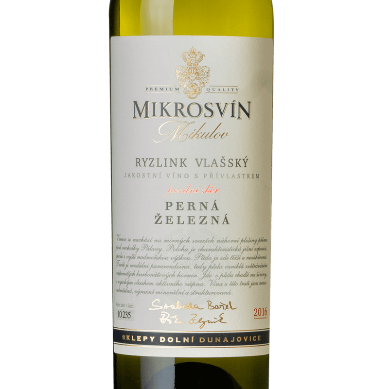 Ryzlink vlašský Železná Traditional Line Mikrosvín Mikulov Vínoodbodláků.cz